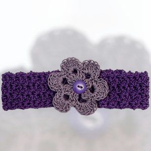 Brand New Handmade Crochet Newborn baby Headband with a beautiful flower